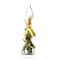12" Clear, Yellow & Green Abstract Glass Sculpture